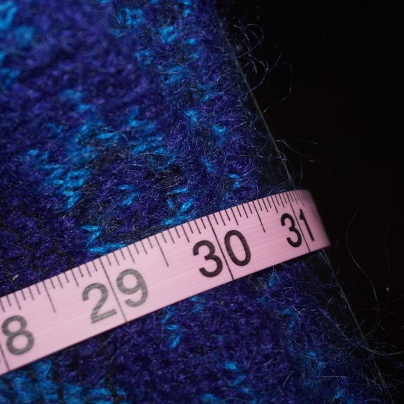 Vintage 90s Mohair Chevron Cardigan Sweater - Picture 7 of 7